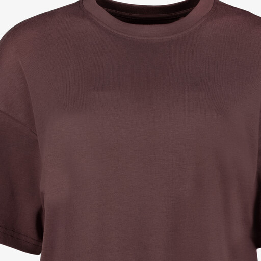Oversized dames T-shirt bruin