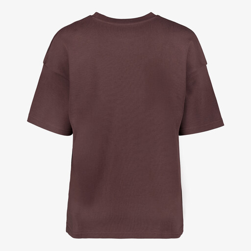 Oversized dames T-shirt bruin