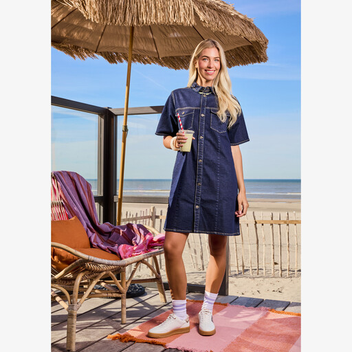 Dames spijkerjurk donkerblauw