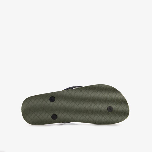Heren teenslippers groen zwart