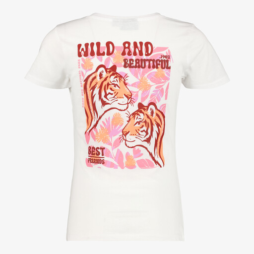 Meisjes T-shirt met backprint wit