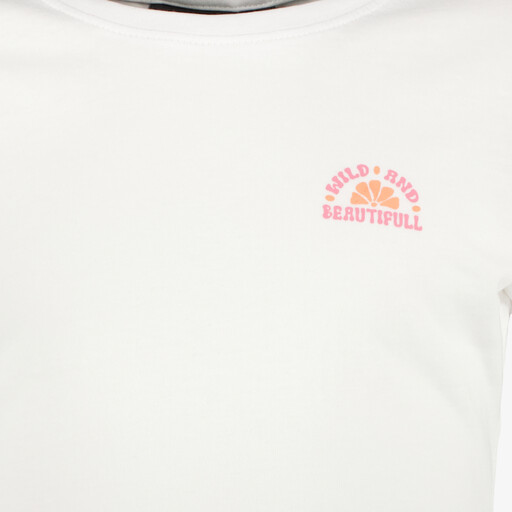 Meisjes T-shirt met backprint wit