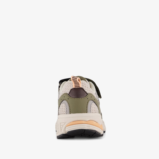 Jongens dad sneakers beige groen