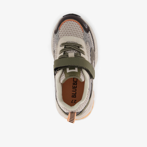 Jongens dad sneakers beige groen