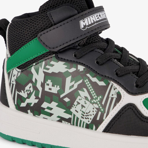 Jongens hoge sneakers zwart groen