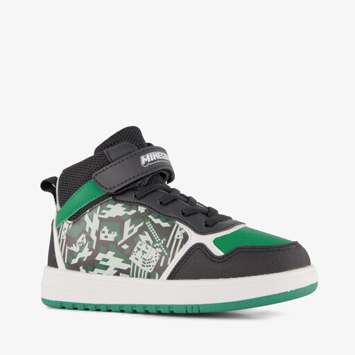 Jongens hoge sneakers zwart groen