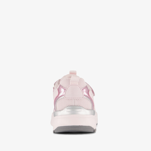 Meisjes sneakers lichtroze metallic