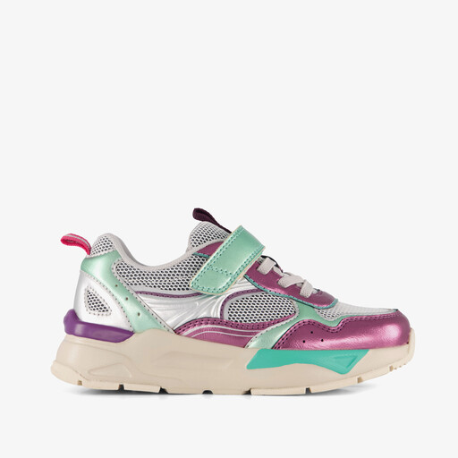 Meisjes metallic sneakers multicolor