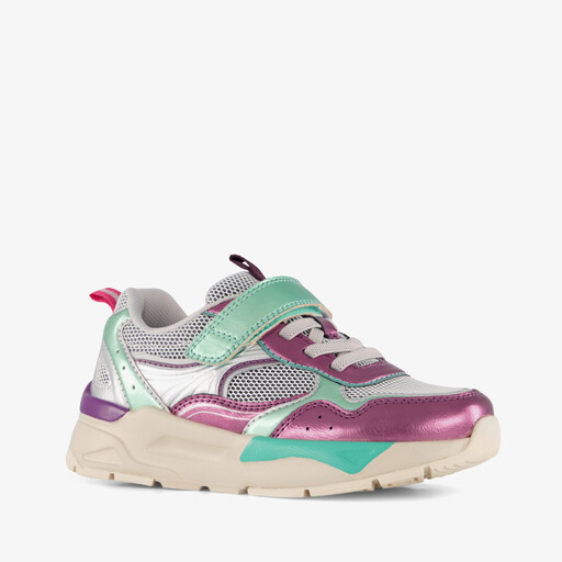 Meisjes metallic sneakers multicolor
