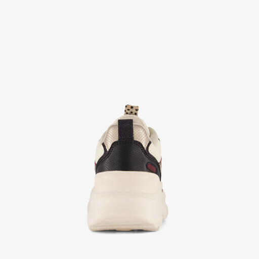 Meisjes dad sneakers beige bordeaux