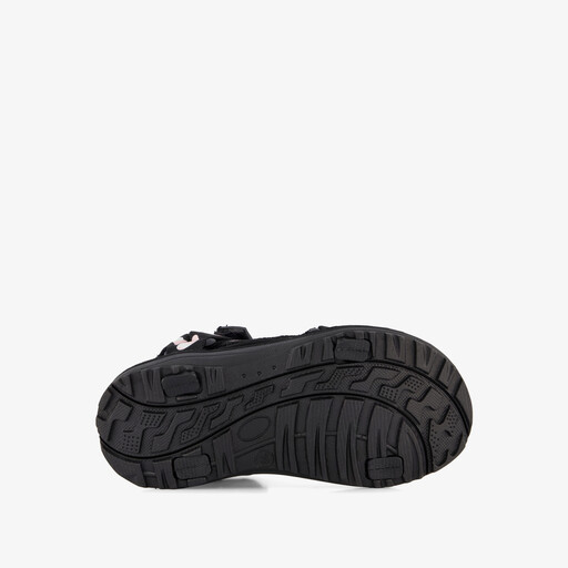 Meisjes sandalen met hartjes zwart
