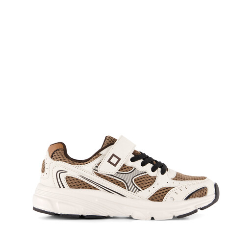 Jongens sneakers wit bruin