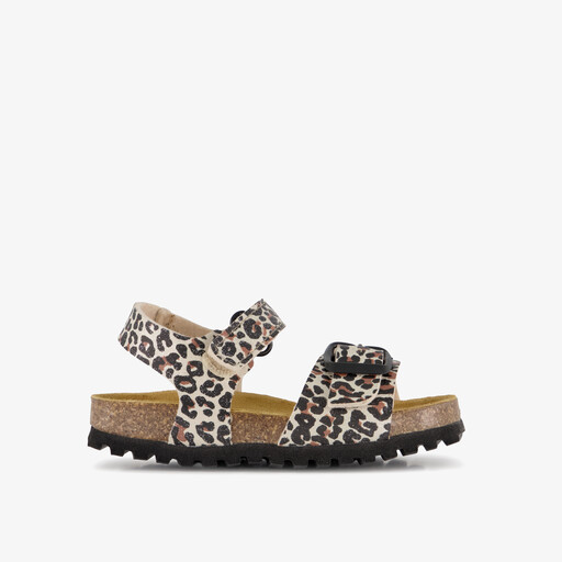 Kinder bio sandalen met panterprint