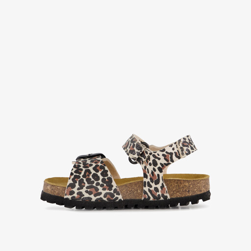 Kinder bio sandalen met panterprint