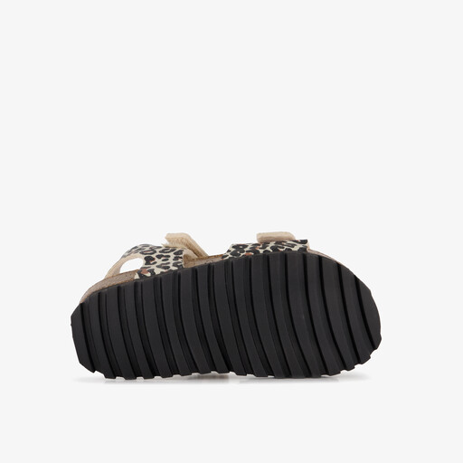 Kinder bio sandalen met panterprint
