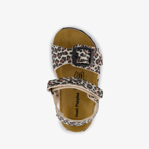 Kinder bio sandalen met panterprint
