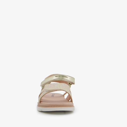 Meisjes sandalen met luipaardprint goud