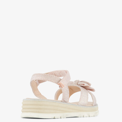 Meisjes sandalen met glitters en strikje