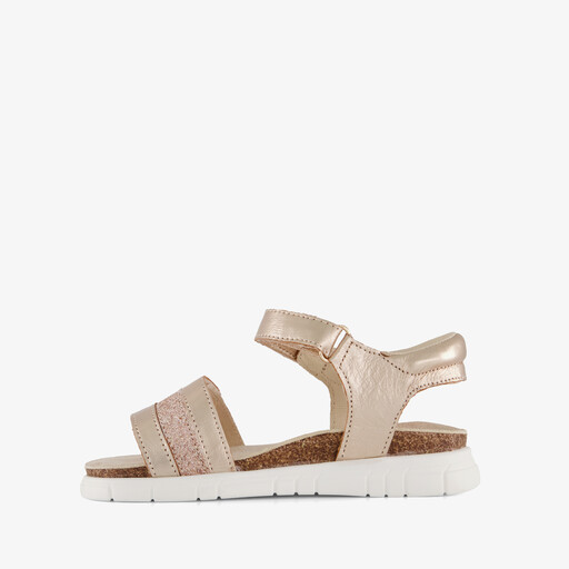 Leren meisjes sandalen goud