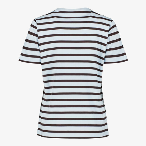 Gestreept dames T-shirt lichtblauw