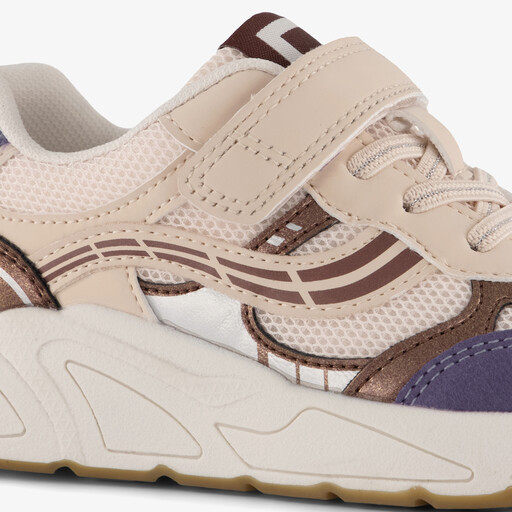 Meisjes sneakers beige paars