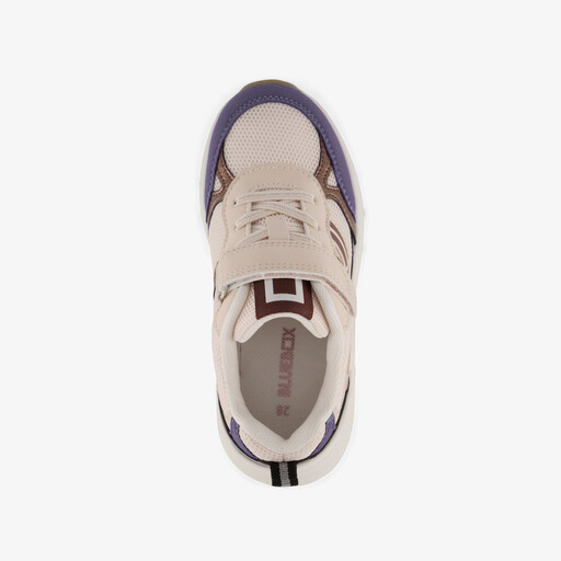 Meisjes sneakers beige paars