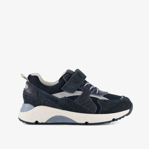 Suède jongens sneakers donkerblauw