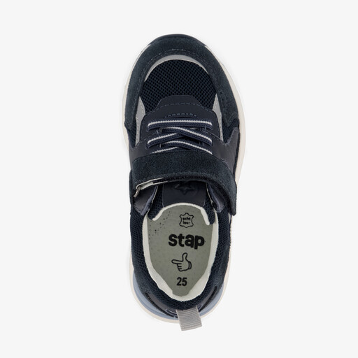 Suède jongens sneakers donkerblauw