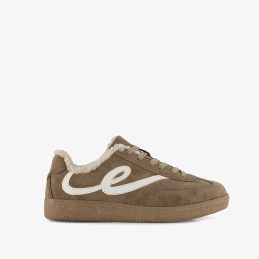 Dames teddy sneakers bruin