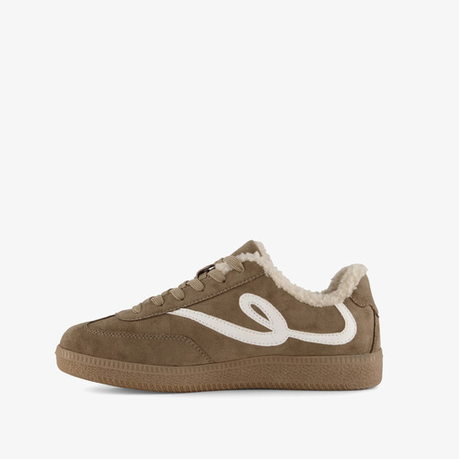 Dames teddy sneakers bruin
