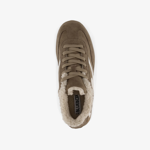 Dames teddy sneakers bruin