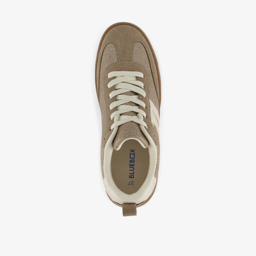 Metallic dames sneakers beige