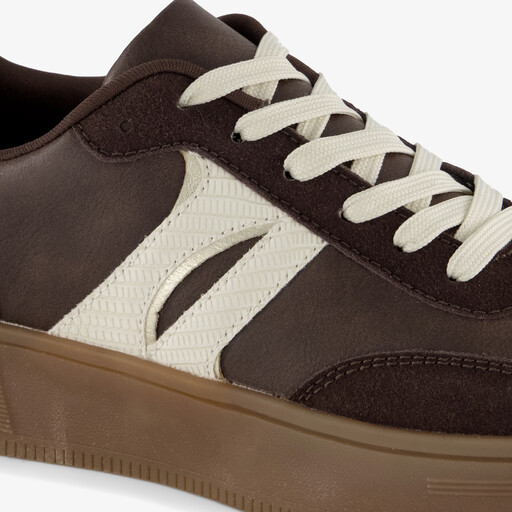 Dames sneakers donkerbruin