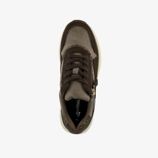 Dames sneakers donkerbruin