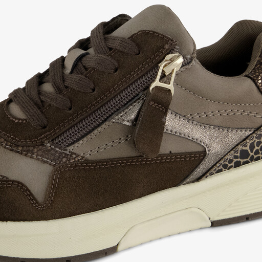 Dames sneakers donkerbruin