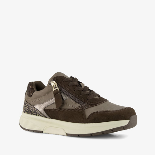 Dames sneakers donkerbruin