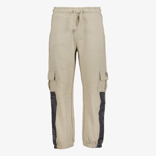 Jongens cargo joggingbroek beige