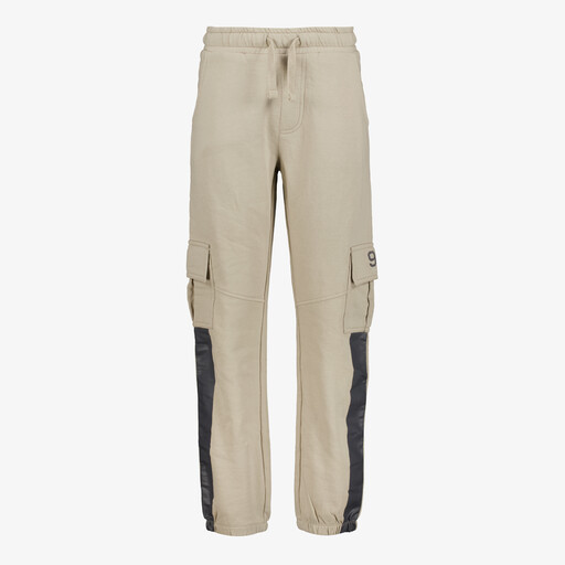 Jongens cargo joggingbroek beige