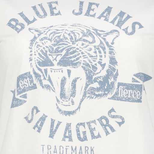 Dames T-shirt met tijger wit