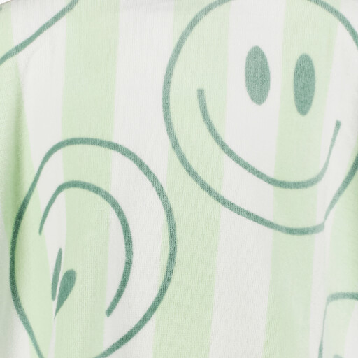 Smiley kinder zwemponcho met capuchon groen
