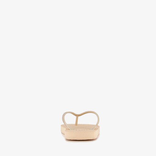 Meisjes teenslippers met glitters geel goud