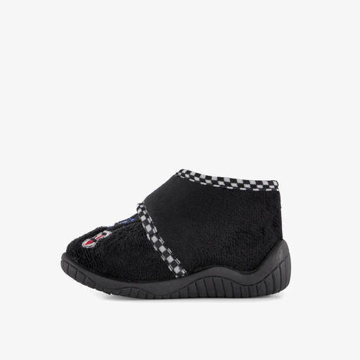 Jongens pantoffels race auto's zwart
