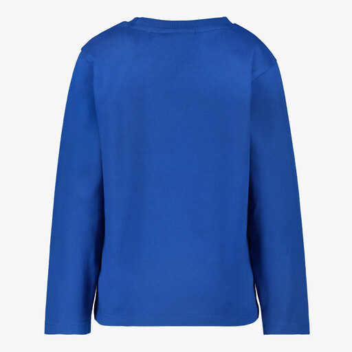 Jongens shirt met lange mouwen en lynx opdruk blauw