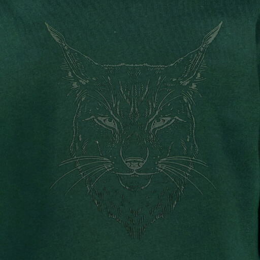 Jongens shirt met lange mouwen en lynx opdruk groen