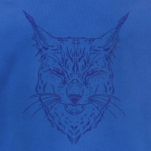 Jongens shirt met lange mouwen en lynx opdruk blauw