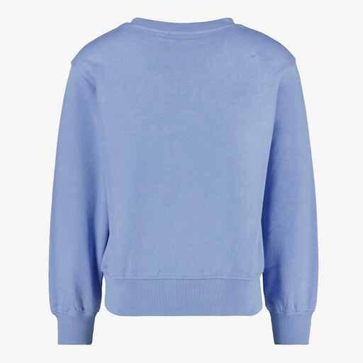 Meisjes sweater met tekstopdruk blauw