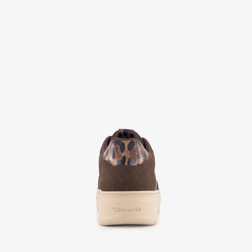 Dames sneakers donkerbruin