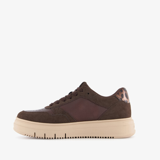 Dames sneakers donkerbruin