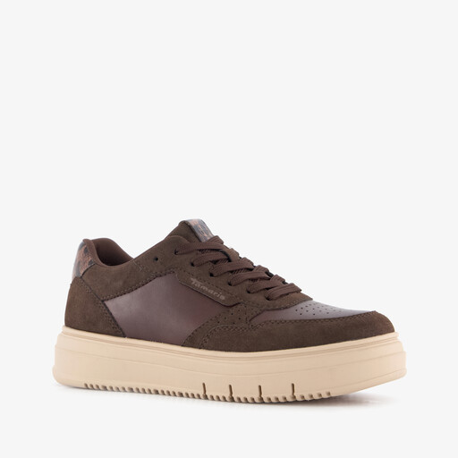 Dames sneakers donkerbruin