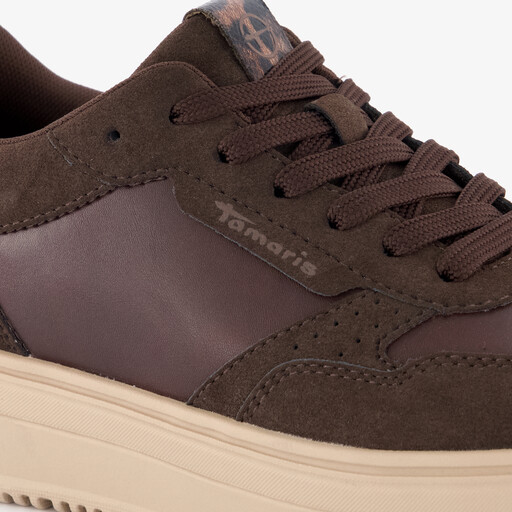 Dames sneakers donkerbruin
